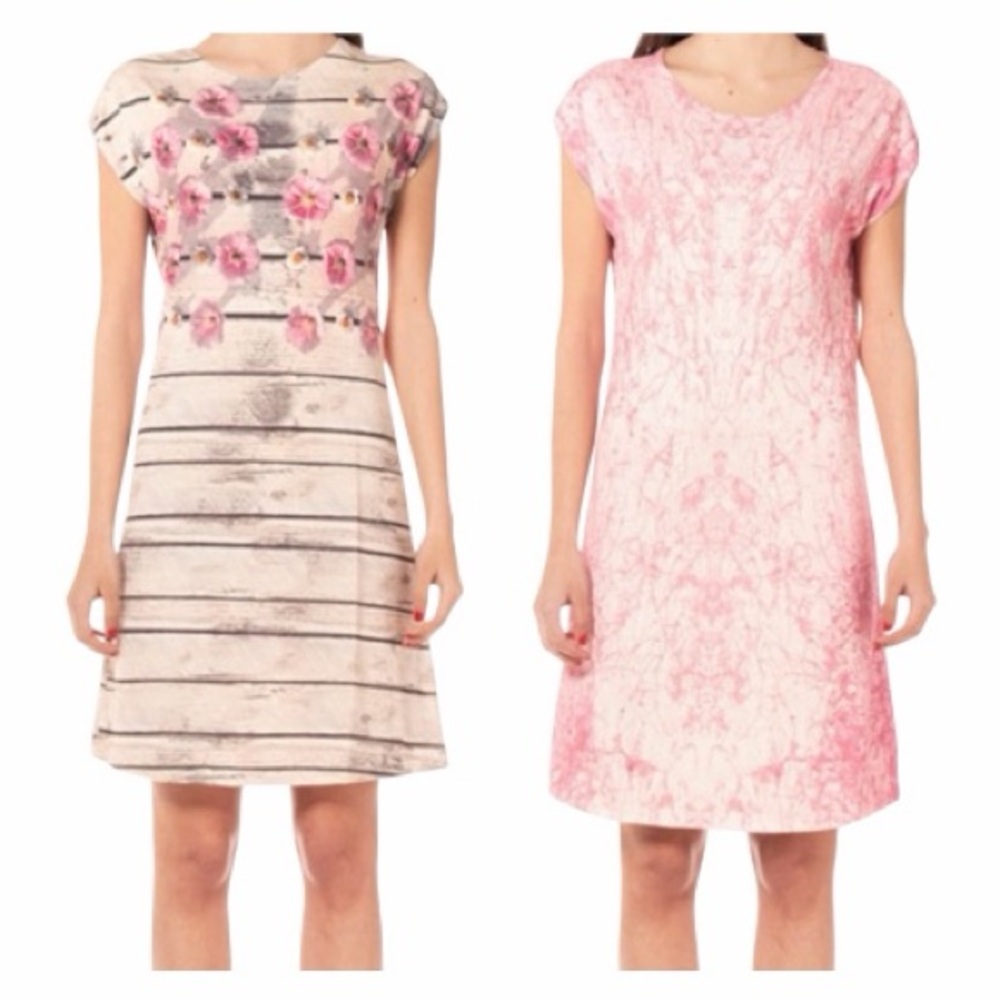 NWT! ANIMAPOP Floral/Abstract Art-to-Wear 2-in-1 Reversible Dress. Size Small.